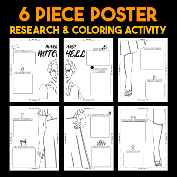 Margaret Mitchell Author Study — Literary Legends Collaborative Poster