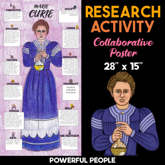 Marie Curie — Powerful People Collaborative Poster Activity