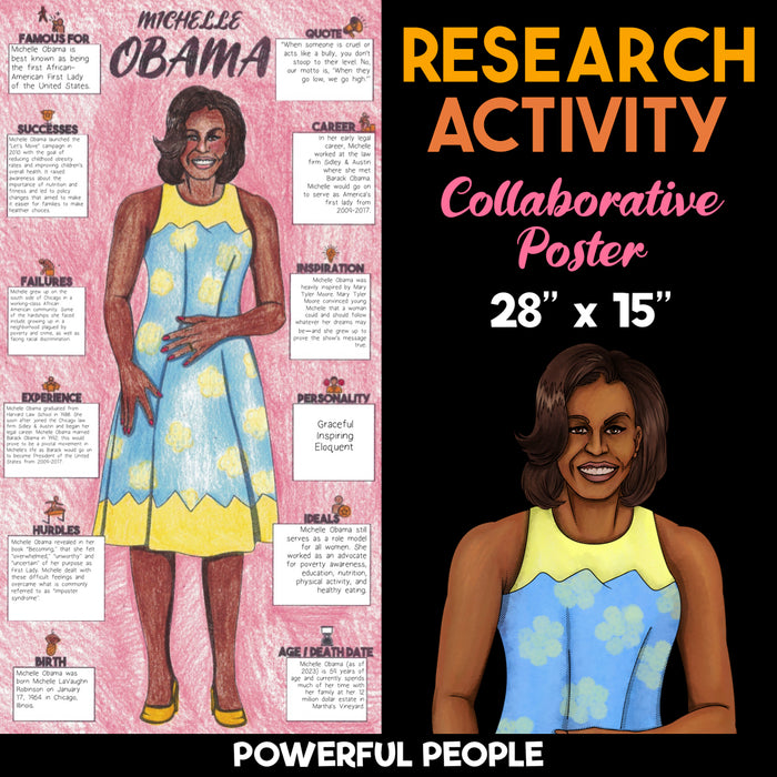 Michelle Obama — Powerful People Collaborative Poster Activity