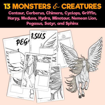 Greek Mythology Posters | 13 Greek Monsters and Creatures