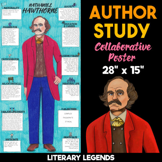 Nathaniel Hawthorne Author Study — Literary Legends Collaborative Poster