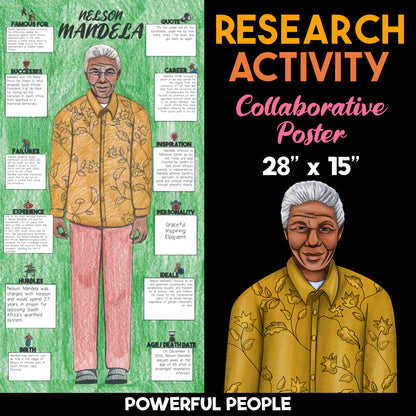 Nelson Mandela — Powerful People Collaborative Poster Activity