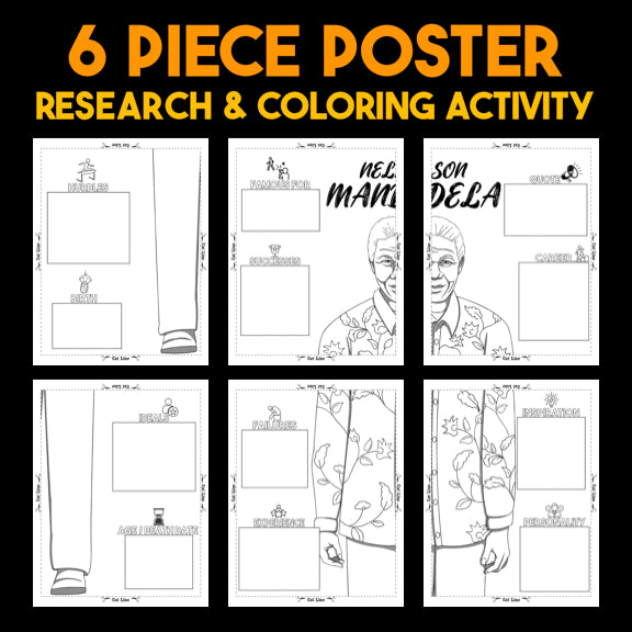 Nelson Mandela — Powerful People Collaborative Poster Activity