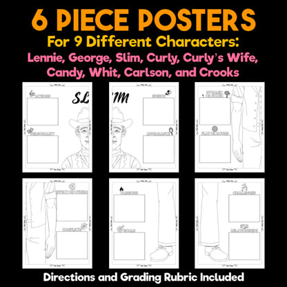 Of Mice and Men Character Analysis Posters — Character Collabs