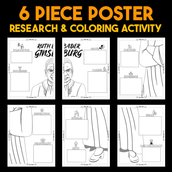 Ruth Bader Ginsburg (RBG) — Powerful People Collaborative Poster Activity