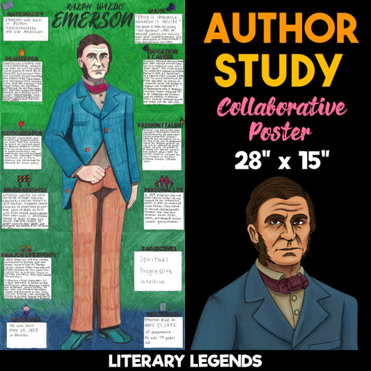 Ralph Waldo Emerson Author Study — Literary Legends Collaborative Poster