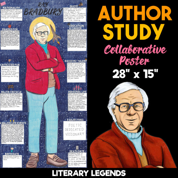 Ray Bradbury Author Study — Literary Legends Collaborative Poster