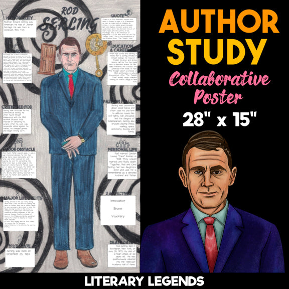 Rod Serling Author Study — Literary Legends Collaborative Poster
