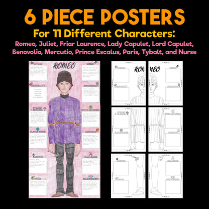 Romeo and Juliet Character Analysis Posters — Character Collabs