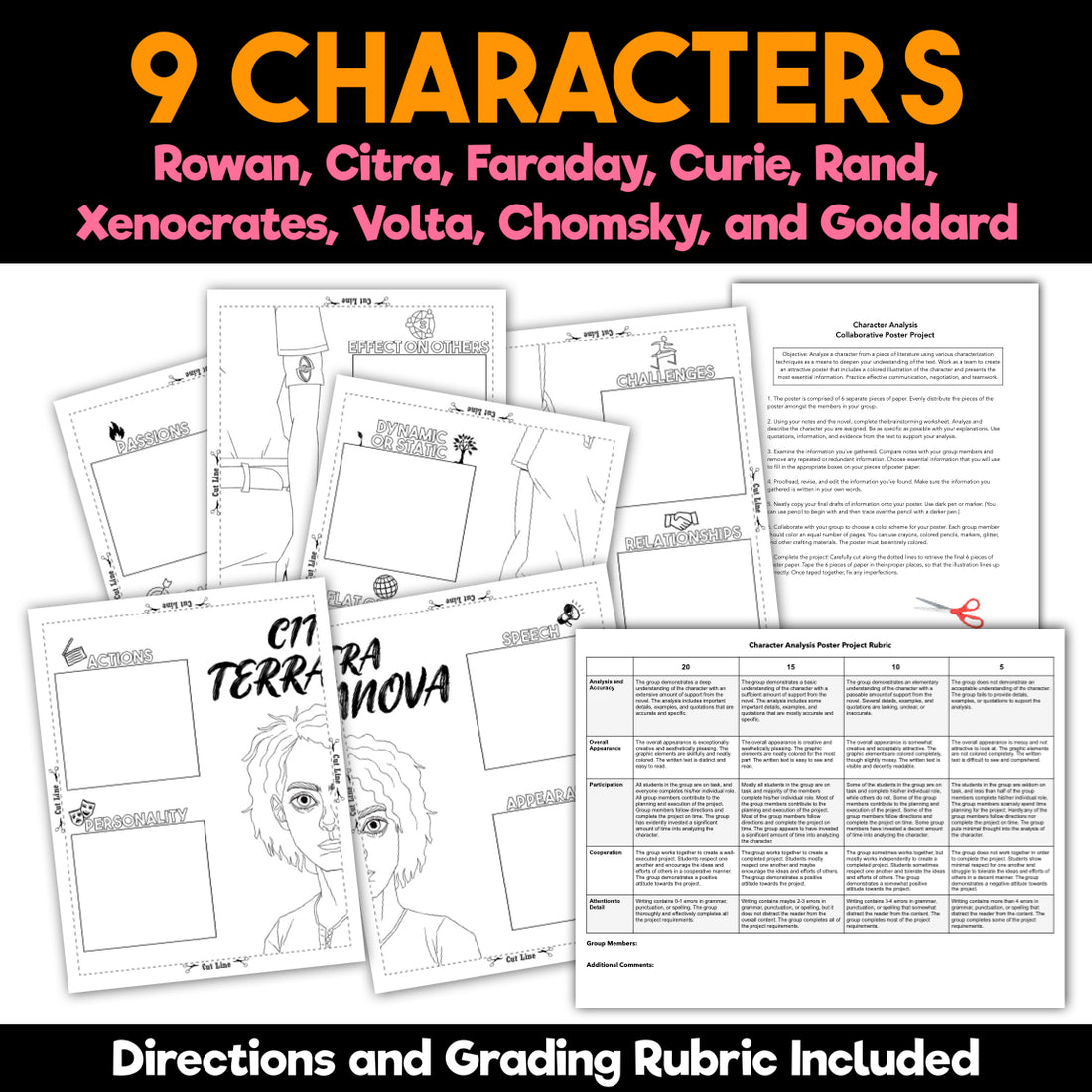 Scythe Character Analysis Posters — Character Collabs – Chomping at the Lit