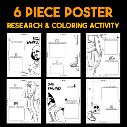 William Shakespeare Author Study — Literary Legends Collaborative Poster