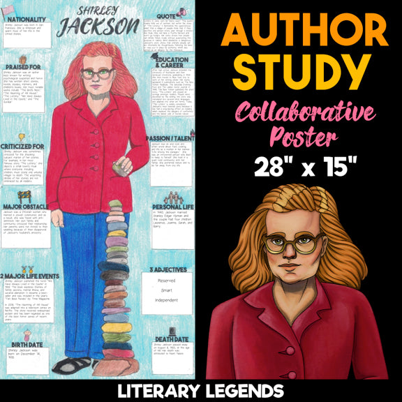 Shirley Jackson Author Study — Literary Legends Collaborative Poster