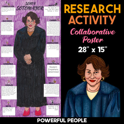Sonia Sotomayor — Powerful People Collaborative Poster Activity