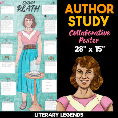Sylvia Plath Author Study — Literary Legends Collaborative Poster