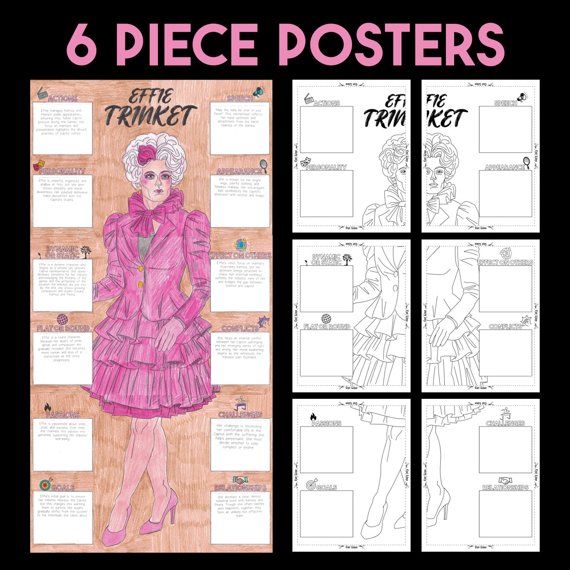The Hunger Games Character Analysis Posters — Character Collabs ...