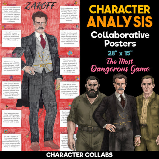 The Most Dangerous Game Character Analysis Posters — Character Collabs