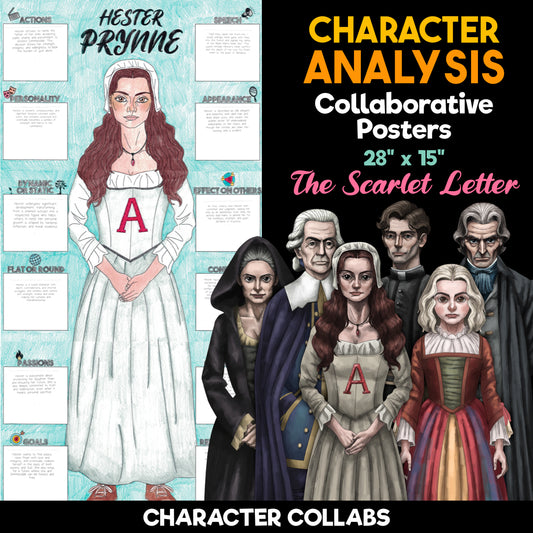 The Scarlet Letter Character Analysis Posters — Character Collabs