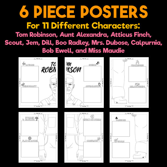 To Kill a Mockingbird Character Analysis Posters — Character Collabs