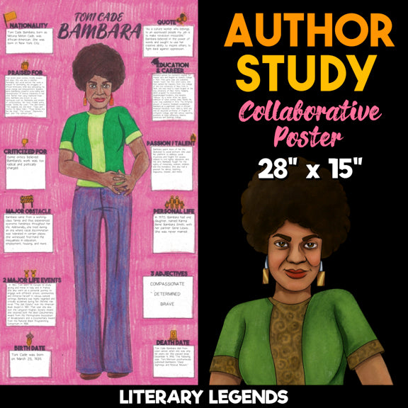 Toni Cade Bambara Author Study — Literary Legends Collaborative Poster
