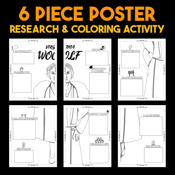 Virginia Woolf Author Study — Literary Legends Collaborative Poster