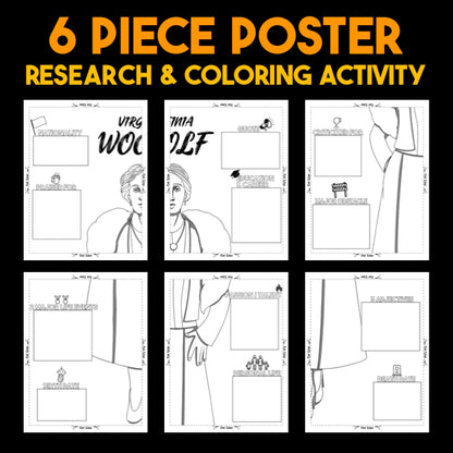 Virginia Woolf Author Study — Literary Legends Collaborative Poster