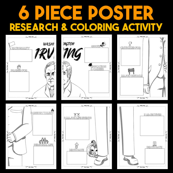 Washington Irving Author Study — Literary Legends Collaborative Poster