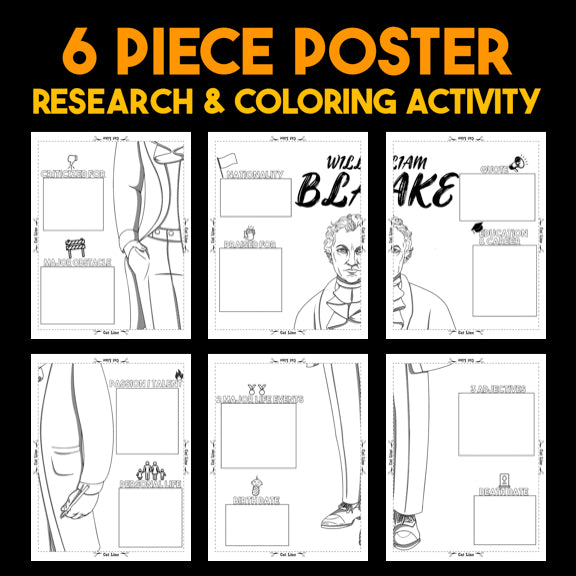 William Blake Author Study — Literary Legends Collaborative Poster