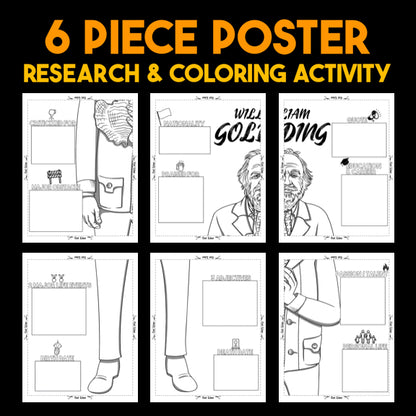 William Golding Author Study — Literary Legends Collaborative Poster