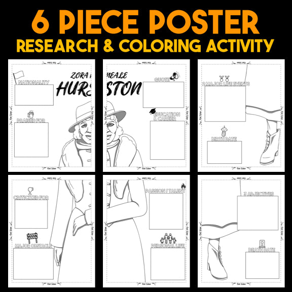 Zora Neale Hurston Author Study — Literary Legends Collaborative Poster